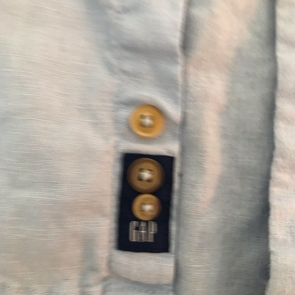 Baby Gap Embroidered Denim Button-Down Shirt 55% Linen 45% Cotton Size 18-24M - Picture 5 of 5